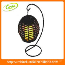 Solar lantern with PVC rattan